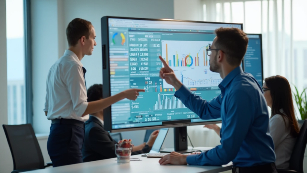 Профессиональная фотография современного рабочего пространства маркетолога с компьютером и аналитикой