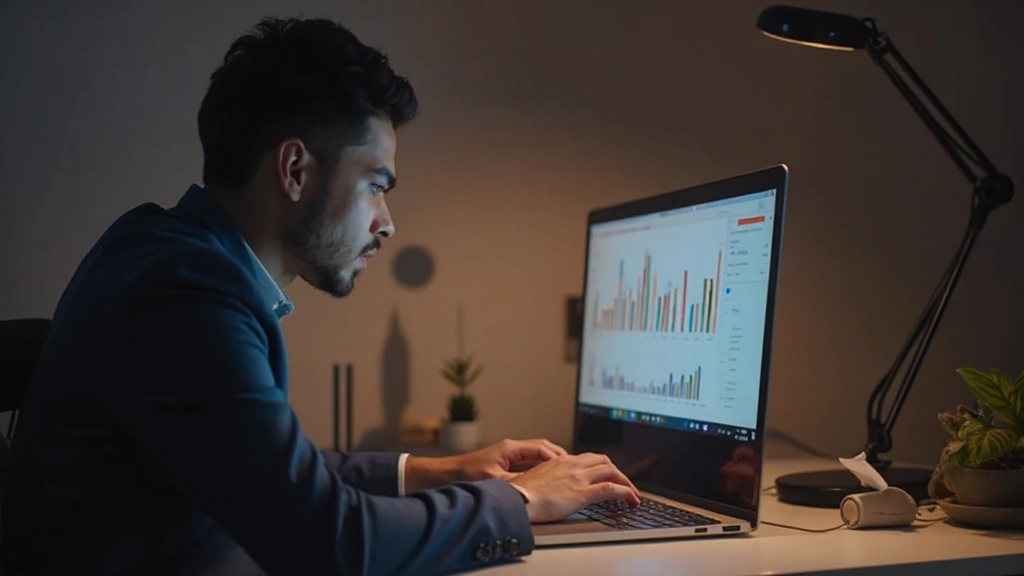 Визуализация интернет-канала с графиком и аналитикой на мониторе компьютера